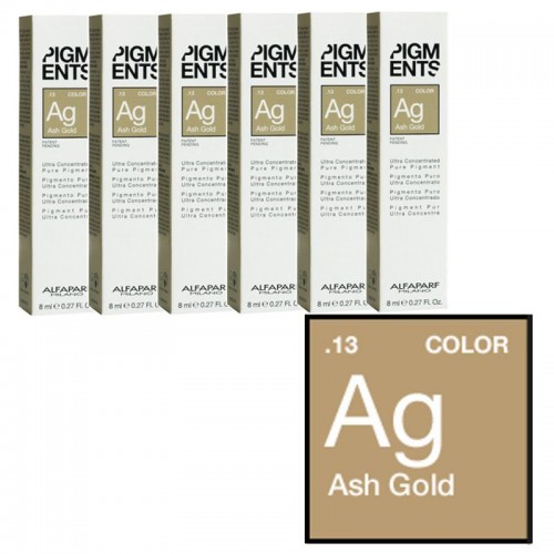 Pigment Concentrat Blond Cenusiu - .13 Ash Gold - Ultra Concentrated Pure Pigment - Alfaparf Milano - 8 Ml